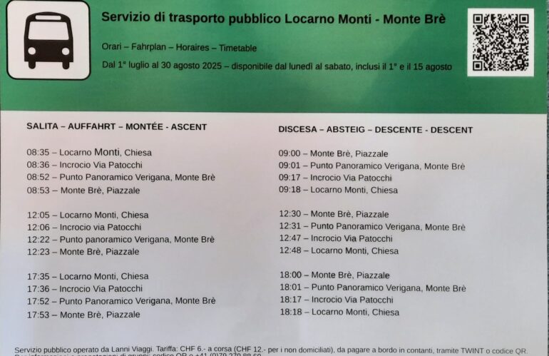 Autobus Locarno Monti – Monte Brè